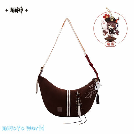 MiHoYo Official Genuine Genshin Impact Hu Tao Shoulder Bag Doujin Hu Tao Theme Backpack Accessories Cosplay Xmas Birthday Gifts, everythinganimee