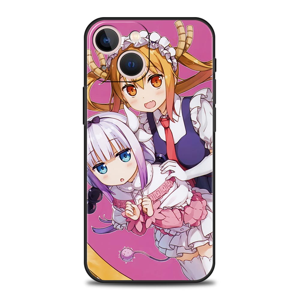 Dragon Maid Anime Funda Phone Cases For iPhone 11 12 13 14 Pro Max Mini X XR XS 7 8 Plus SE 2020 Case Luxury Soft Silicone Cover, everythinganimee