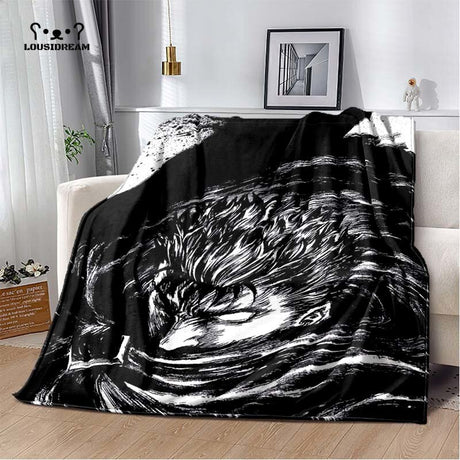 Calssic Comics Berserk Anime Throw Blanket Berserk Soft Flannel Thin Blankets for Bed Sofa Cover Bedspread Home Decor, everythinganimee
