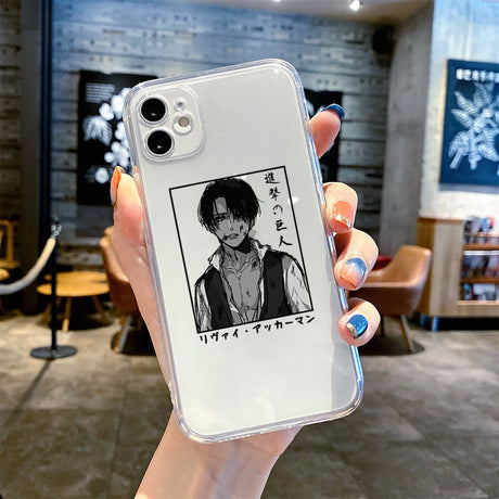 anime attack on titan Clear Transparent phone case for iPhone 14 11 12 13 mini pro XS MAX 8 7 6 6S Plus X SE XR