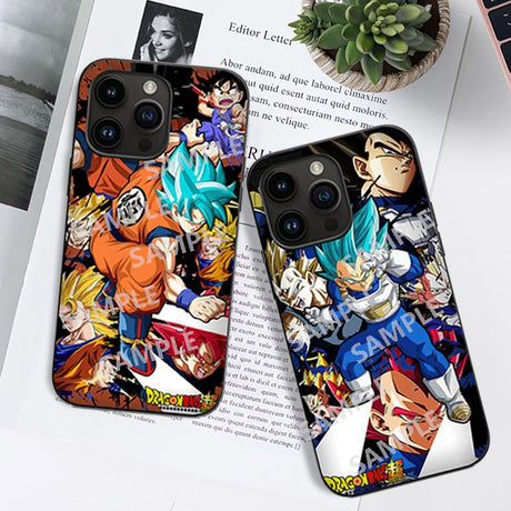 Dragon Ball Anime 3D Phone Case Vegeta Goku Character for IPhone Phone Case Anime Motion Phone Case Full Protection Case, everythinganimee