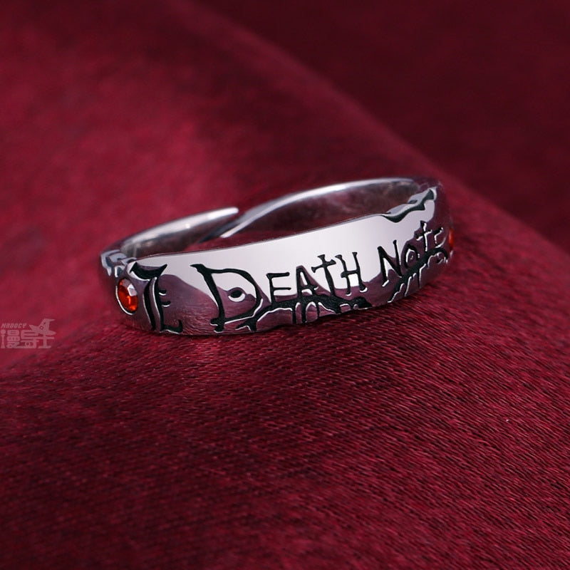 Anime Death Note Yagami Light Alloy Rings Cosplay For Men Women Adjustable Ring Props Jewelry Accessory Gift, everythinganimee