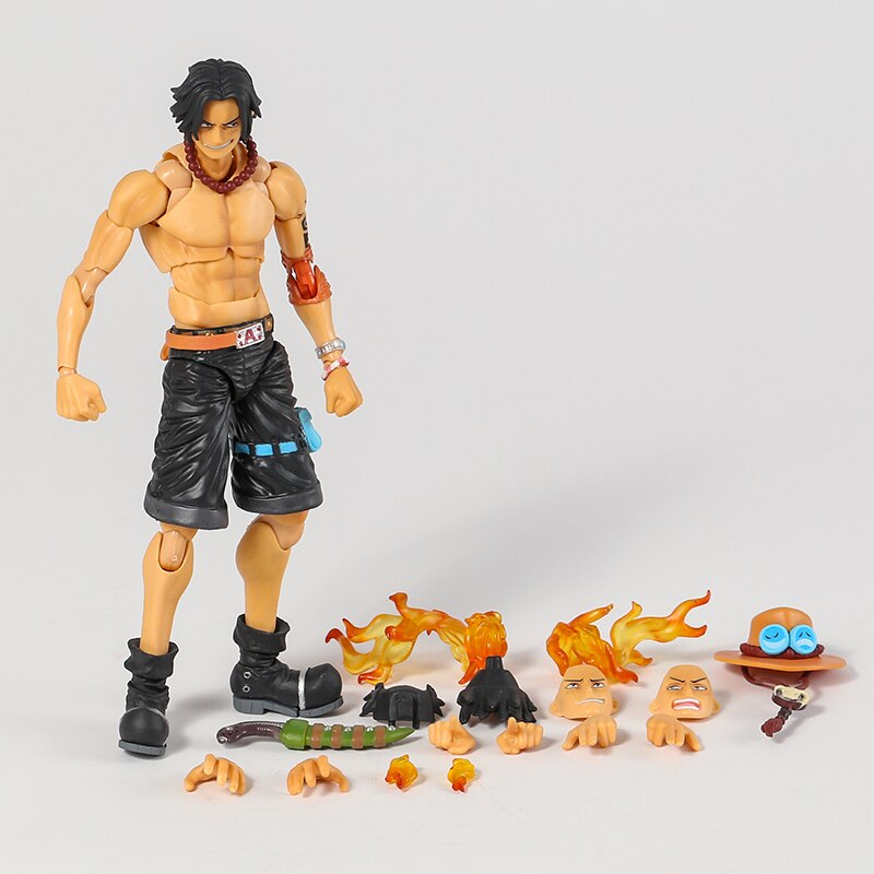 MH Variable Action Heroes One Piece Portgas D Ace Monkey D Luffy Roronoa Zoro 7" Action Figure Collection, everythinganimee