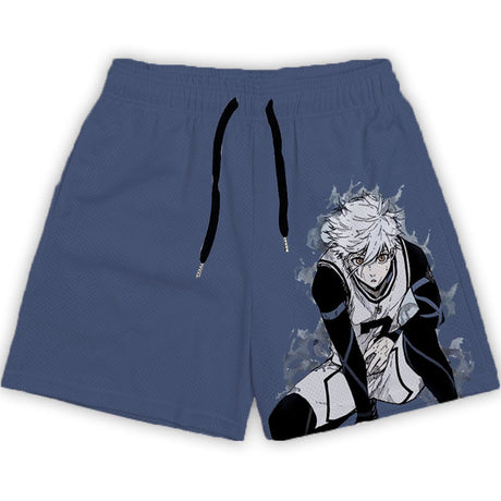 Anime Blue Lock Shorts Printed Fashion Street Gym Shorts Men Loose Casual Daily Workout Jogging Fitness Summer Beach Shorts, everythinganimee