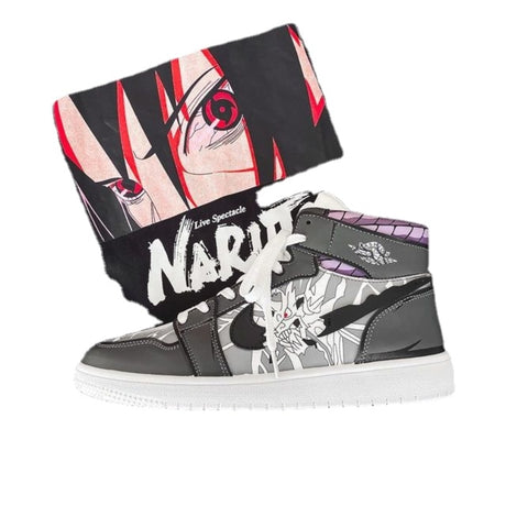 Anime peripheral Naruto joint aj men's shoes autumn Putian high-top basketball trendy shoes Air Force No. 1 men's board sasuke style, everythinganimee