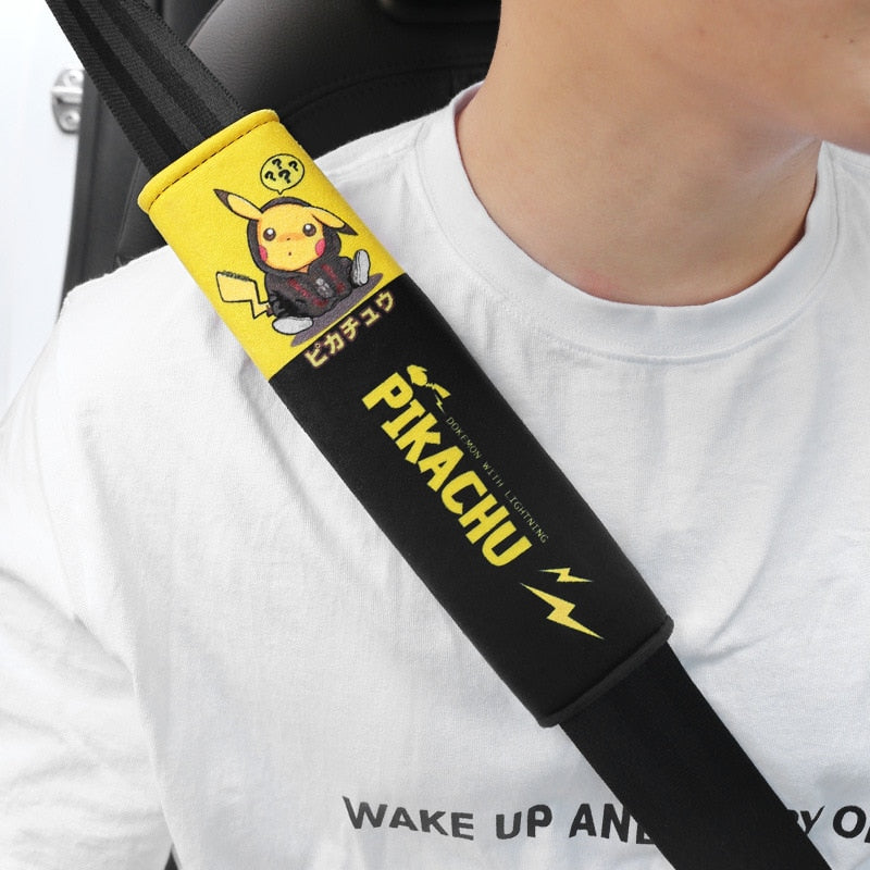 Upgrade your ride with our Pikachu Seat-Belt Shoulder Protector | If you are looking for Pokemon Merch, We have it all! | check out all our Anime Merch now!