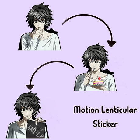 Anime Death Note LยทLawliet Motion Car Sticker Waterproof Decal for Suitcase,Laptop,Refrigerator,Wall,Etc. Gift Toy Car Decor, everythinganimee