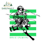 EARLFAMILY 13cm For Attack on Titan Creative Car Stickers Car Accessories Decal Scratch-proof Sticker Waterproof Decoration