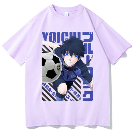 Introducing the must-have Anime Blue Lock Isagi Yoichi Graphic T-Shirt for men and women! This trendy, unisex t-shirt features a cool graphic design of the iconic anime character Isagi Yoichi. Made with soft, breathable cotton, this t-shirt is perfect for any casual occasion. Available in a variety of sizes and colors, you'll be able to find the perfect fit.