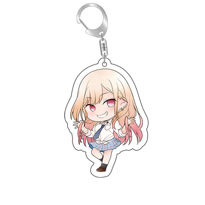 Anime My Dress Up Darling Acrylic Keychains Kitagawa Marin Kuroe Shizuku Figures Pendant Key Chain Bag Accessorie School Jewelry