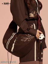 MiHoYo Official Genuine Genshin Impact Hu Tao Shoulder Bag Doujin Hu Tao Theme Backpack Accessories Cosplay Xmas Birthday Gifts, everythinganimee