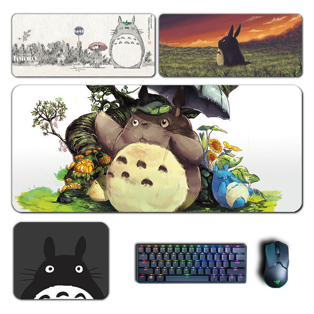 Anime Totoro large Mouse Pads Totoro Kusakabe Satsuki Mei Mousepad Computer Laptop Gamer Pad PC Gaming Accessories Desk Mats, everythinganimee
