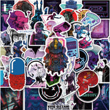 10/50PCS Harajuku Cyberpunk Y2K Toy Sticker Cybernetic Cool Graffiti Kids Car Phone Laptop Motorcycle Helmet Cup Decal Stickers, everythinganimee