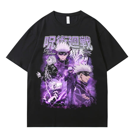This shirt captures the magic of Satoru Gojo. If you're looking for more Jujutsu Kaisen merch, we have it all! Check out our anime merch now—free shipping!