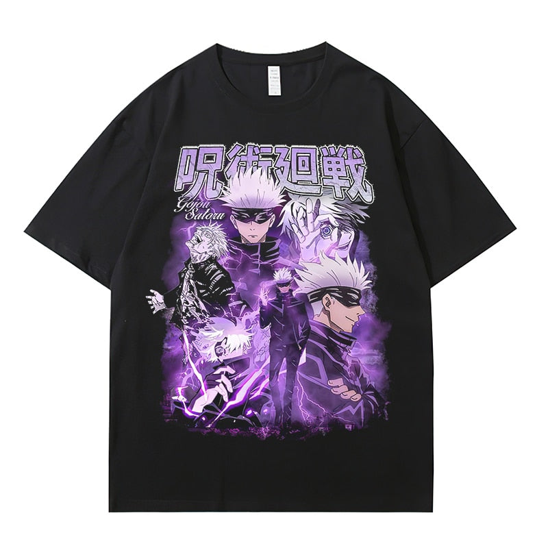 This shirt captures the magic of Satoru Gojo. If you're looking for more Jujutsu Kaisen merch, we have it all! Check out our anime merch now—free shipping!