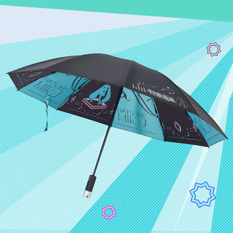 Hatsune Miku Anime Automatic Umbrella Rain Anti UV Parasol Manga Role New Trendy Action Figure Cosplay Gift, everythinganimee