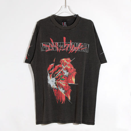 This shirt is hands down the best! 100% cotton! The Evangelion Asuka Vintage Oversize Tee is crazy good | Free Global shipping | Everythinganimee is the best anime store in the world