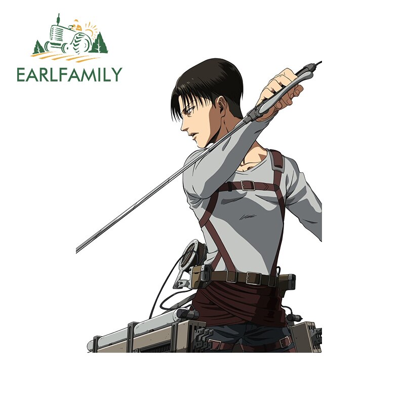 EARLFAMILY 13cm For Attack on Titan Creative Car Stickers Car Accessories Decal Scratch-proof Sticker Waterproof Decoration