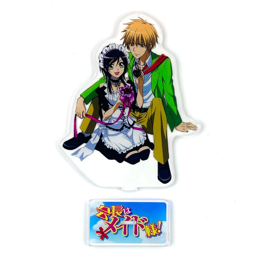 Class President is a Maid Kaichou wa Maid-sama Takumi Usui Misaki Ayuzawa acrylic stand figure model holder cake topper, everything animee