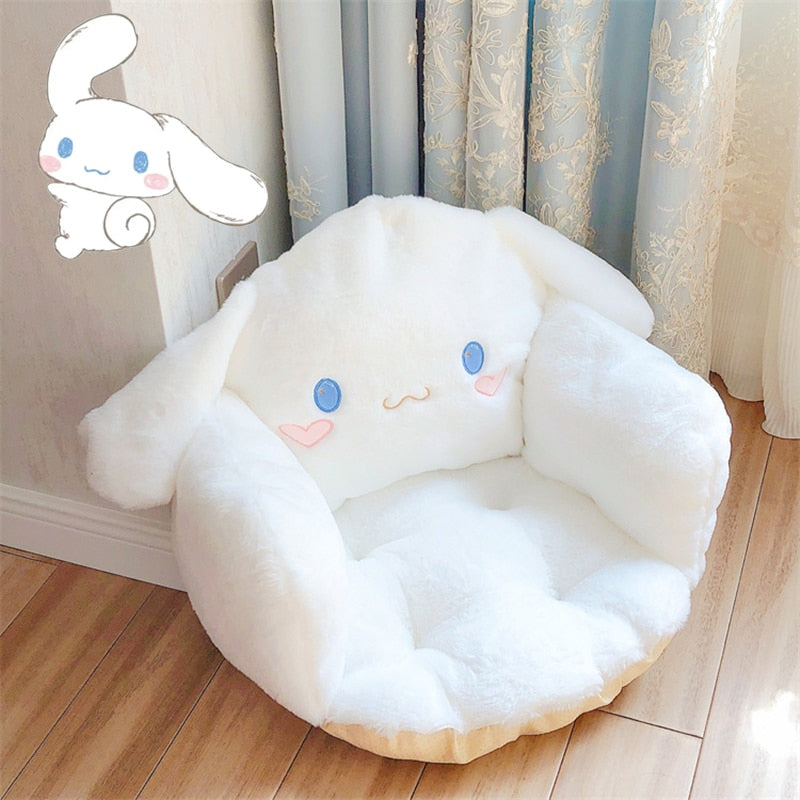 Sanrio Kawaii Cartoon Plush Warm Full Encirclement Cushion Cinnamoroll Mymelody Kuromi Doll Anime Soft Toy Gift, everythinganimee