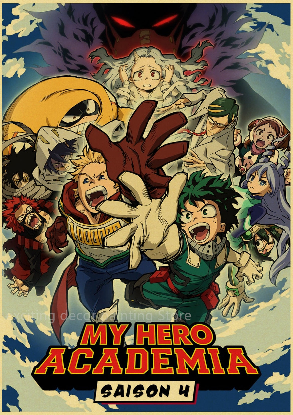 Hero Academia Retro Posters (A4)