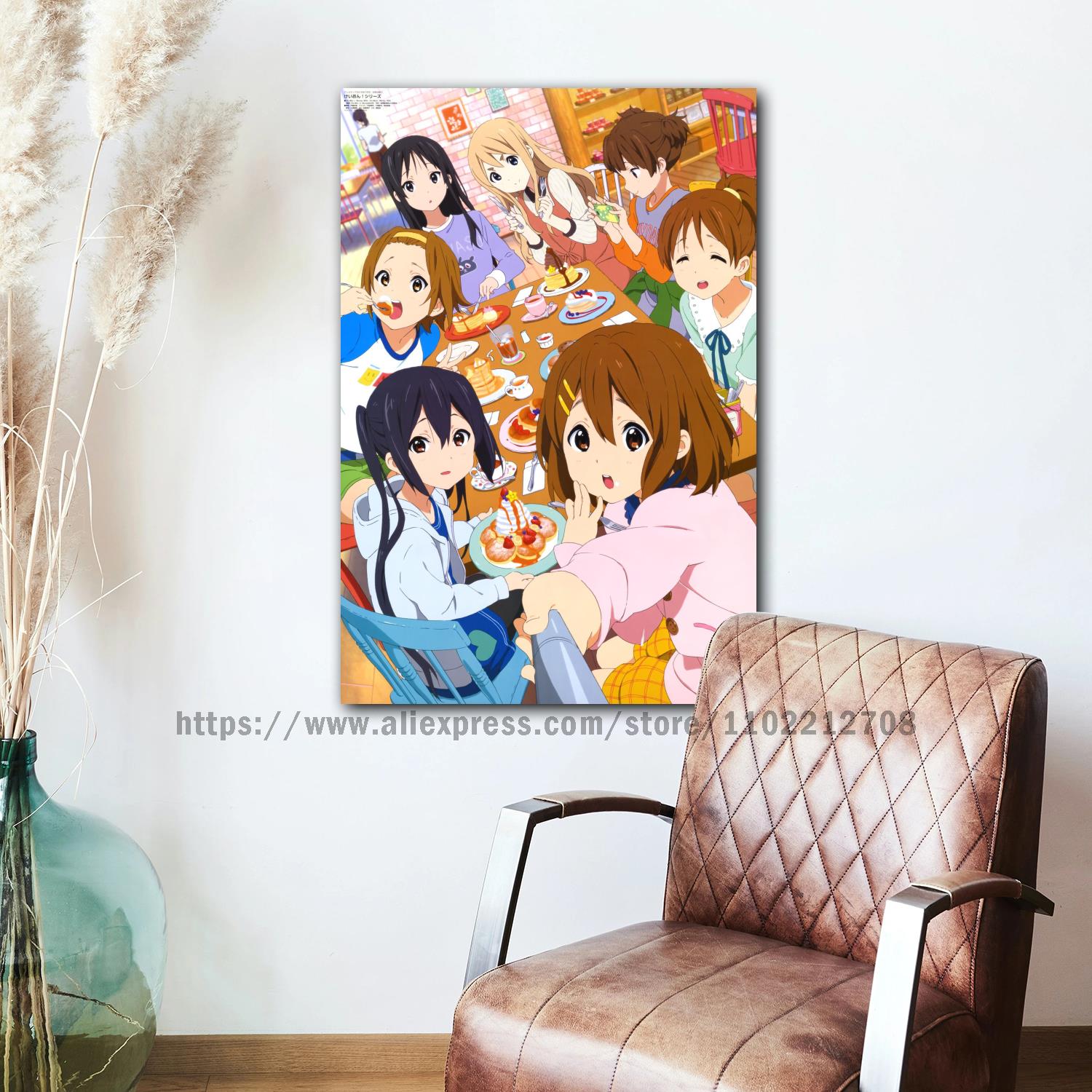 k-on anime Decorative Canvas 24x36 Posters Room Bar Cafe Decor Gift Print Art Wall Paintings, everythinganimee