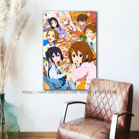 k-on anime Decorative Canvas 24x36 Posters Room Bar Cafe Decor Gift Print Art Wall Paintings, everythinganimee