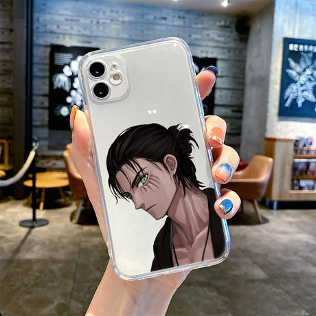 anime attack on titan Clear Transparent phone case for iPhone 14 11 12 13 mini pro XS MAX 8 7 6 6S Plus X SE XR