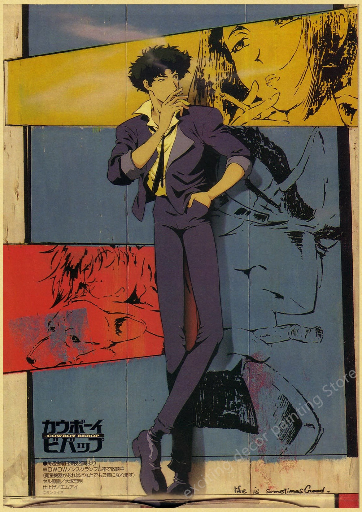 Hot Japan Anime Cowboy Bebop Posters Retro Kraft Paper Vintage Room Home Bar Cafe Decor Gift Print Aesthetic Art Wall Paintings