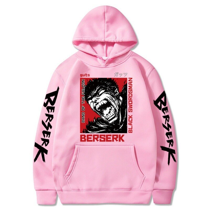 2023 Hot Sale Hooded Dark Berserk Anime Pattern Print Vintage Casual Hoodie Fashion Y2K Sweatshirts Oversized Tops Pullover