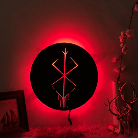 Anime Berserk Silhouette Light for Bedroom Decor Wall Lamp Black Acrylic Wall Light Rgb Color Changing Room Decoration Berserk, everythinganimee