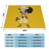 Captain Usopp Cartoon Blankets Flannel Printed One Piece Portable Super Soft Throw Blanket for Home Car Rug Piece, everythinganimee