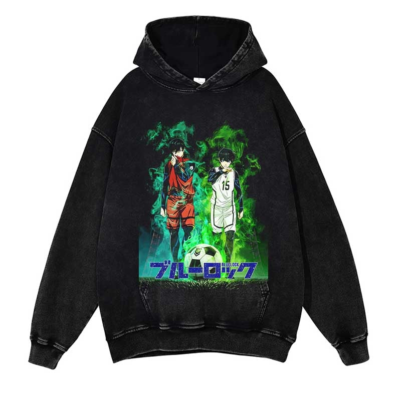 Washed Black Hoodie Harajuku Hip Hop Streetwear Men Vintage Hoodie Sweatshirt Anime Graphic Cotton Oversized Hooded Pullover, everythinganimee