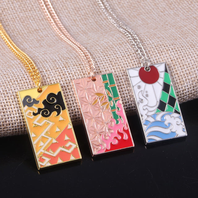 Anime Demon Slayer Kimetsu no Yaiba Necklace High Quality Alloy Charm Tanjirou Nezuko Agatsuma Zenitsu Necklace Jewelry, everythinganimee