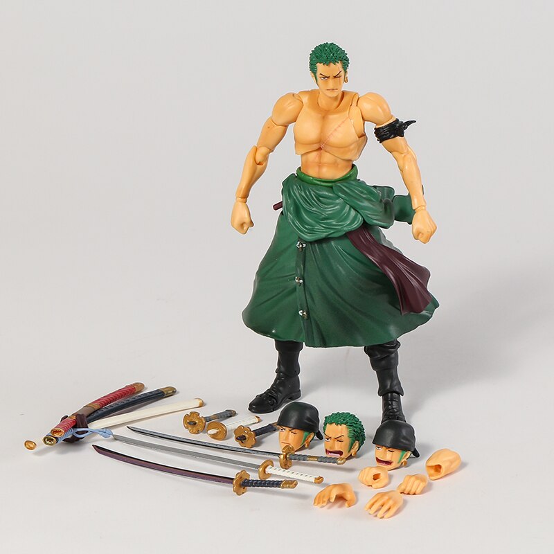MH Variable Action Heroes One Piece Portgas D Ace Monkey D Luffy Roronoa Zoro 7" Action Figure Collection, everythinganimee