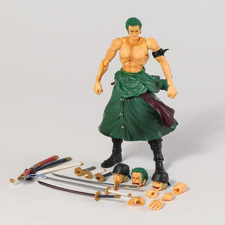 MH Variable Action Heroes One Piece Portgas D Ace Monkey D Luffy Roronoa Zoro 7" Action Figure Collection, everythinganimee