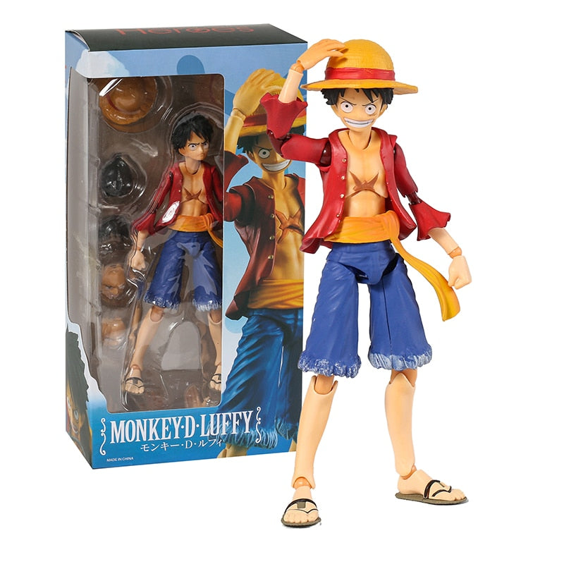 MH Variable Action Heroes One Piece Portgas D Ace Monkey D Luffy Roronoa Zoro 7" Action Figure Collection, everythinganimee