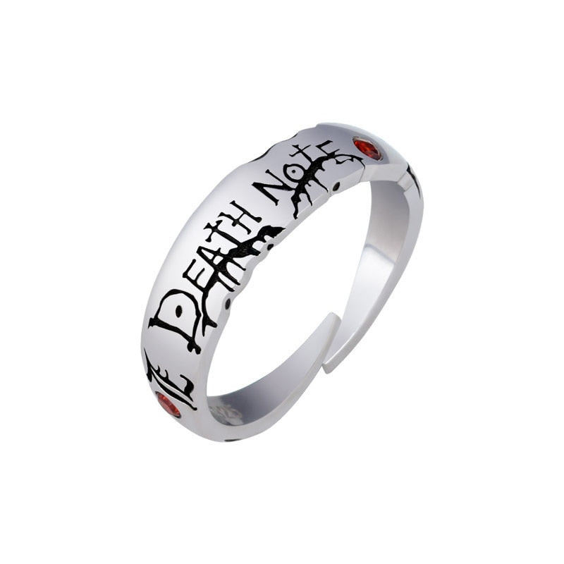 Anime Death Note Yagami Light Alloy Rings Cosplay For Men Women Adjustable Ring Props Jewelry Accessory Gift, everythinganimee