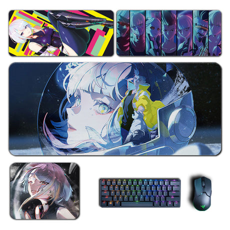 Cyberpunk Edgerunners Mouse Pads Lucy David Rebecca Mousepad Computer Laptop Gamer Pad PC Gaming Anime Accessories Desk Mats, everythinganimee