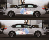 Re Zero Rem Ram Anime Car Vinyl Decal, Anime Car Wrap, Anime Car Wrap Side, One Piece Car Decal, Stickers for Sport Cars, One Part Mirrored, everythinganimee