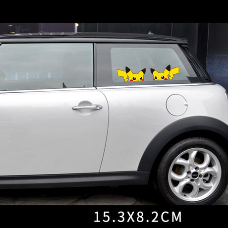 Pokemon Pikachu Body Stickers Cover Scratched Glass Window Cartoon Decorative Waterproof Car Door Cute Sticker Toys, everythinganimee