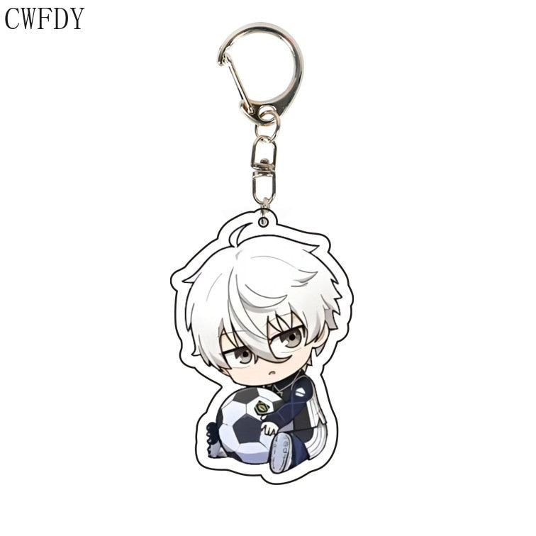 Anime BLUE LOCK Arcylic Keychain Cartoon Figures Isagi Yoichi Bachira Meguru Kawaii Key Chain Costume Accessories Birthday Gifts