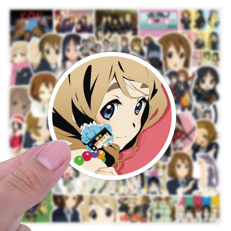 100pcs K-ON！Anime Stickers Phone Case Stationery Waterproof Cute Kawaii Stickers Laptop Sticker Sticker Aesthetic Kids Toys, everything animee
