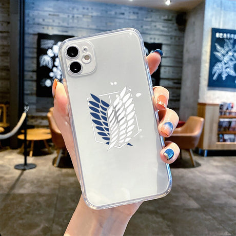 anime attack on titan Clear Transparent phone case for iPhone 14 11 12 13 mini pro XS MAX 8 7 6 6S Plus X SE XR