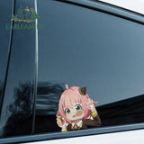 13cm x 12.2cm for Anya Spy x Family Car Stickers Windows Laptop Decal Motorcycle Trunk Anime Campervan RV JDM Decals, everythinganimee