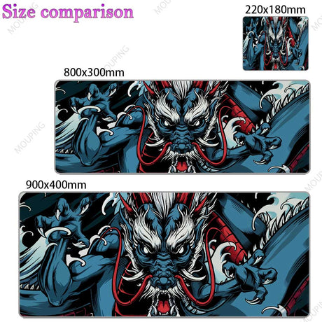Dragon Mouse Pad Black and White Deskmat Playmat Laptop Japan Anime Gaming Keyboard Rubber Pad Pad on The Table Mouse Mat Pc Rug, everything animee