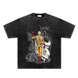 2023 Streetwear Hip Hop Male T-shirts Anime Printed T Shirt Men Retro Washed 100% Cotton Tops Tees Harajuku Oversize T Shirt, everythinganimee