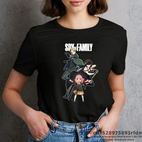 Women Kawaii Yor Anya Forger Anime T-shirt Girl Summer Spy x Family Cartoon 90s Tops Tee Female Manga Clothes, everything animee