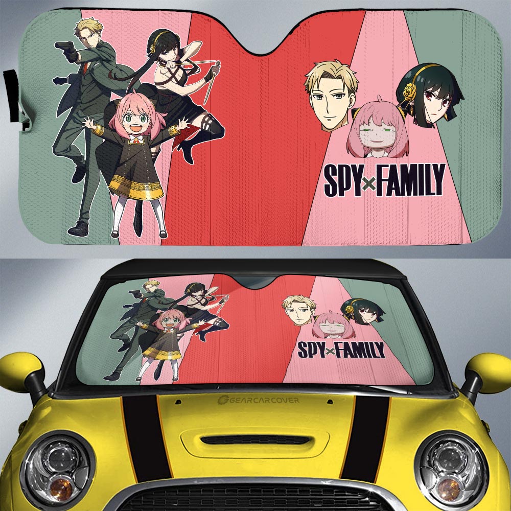 Spy X Family Loid Yor And Anya Hot Anime Car Auto Sunshades, everythinganimee