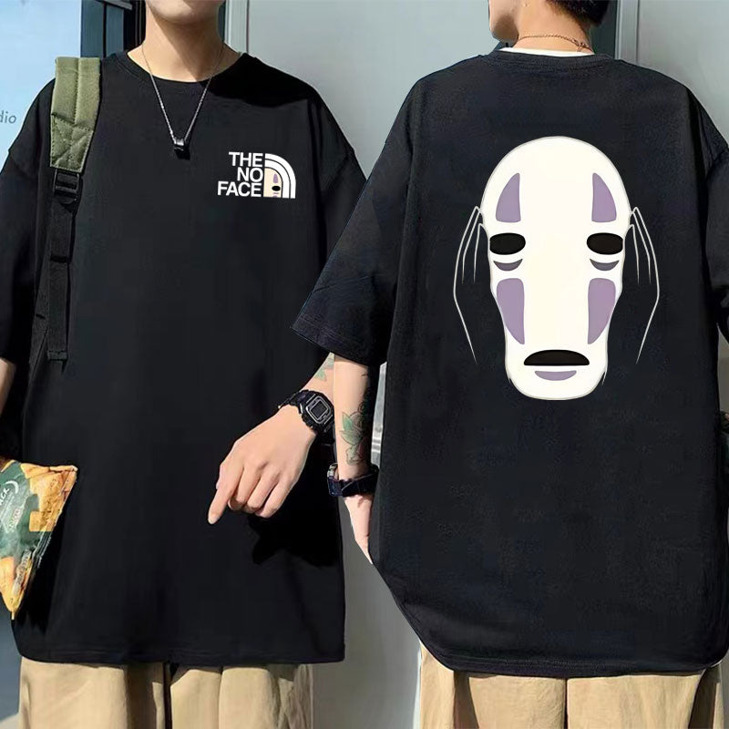 Japanese Anime No Face Man Graphic Printed T-shirts 90s Unisex Manga Tshirt Men Women Summer Fashion Casual Oversized T Shirts, everything animee